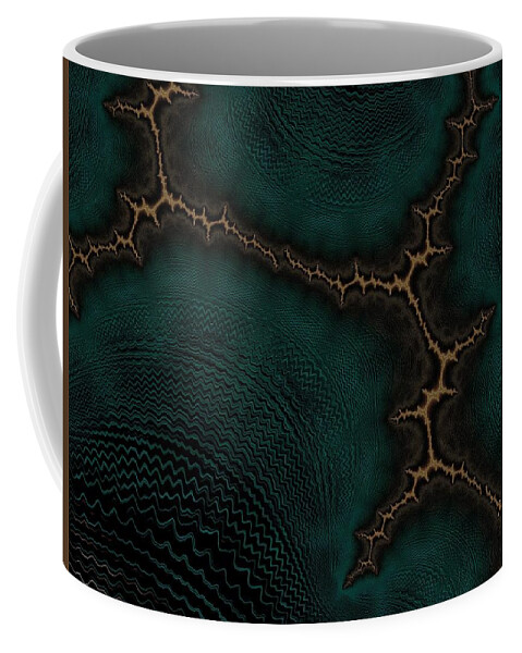 Abstract Coffee Mug featuring the digital art Tributaries by Bonnie Bruno