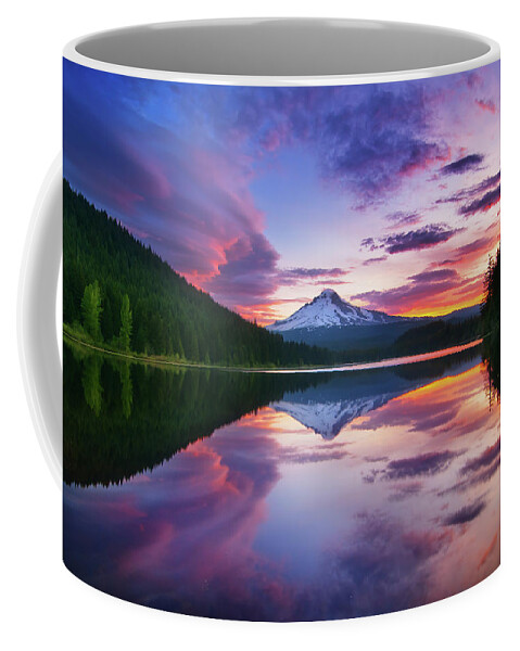 Trillium Lake Coffee Mug featuring the photograph Trillium Lake Sunrise by Darren White