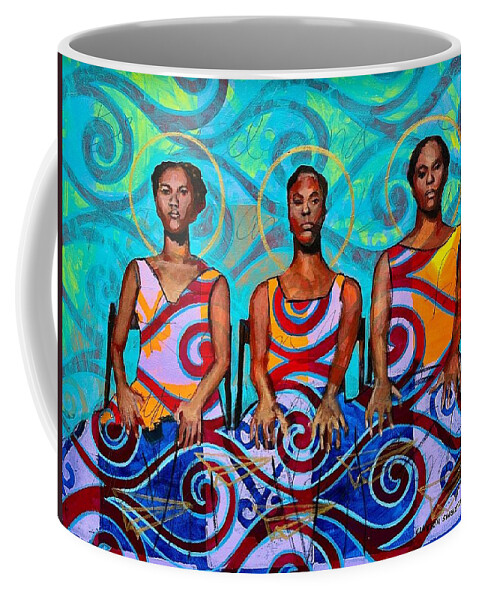  Coffee Mug featuring the painting Trinity of Dreams by Clayton Singleton