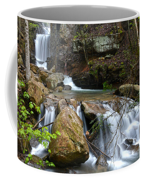 Triple Falls Coffee Mug featuring the photograph Triple Falls On Bruce Creek 8 by Phil Perkins