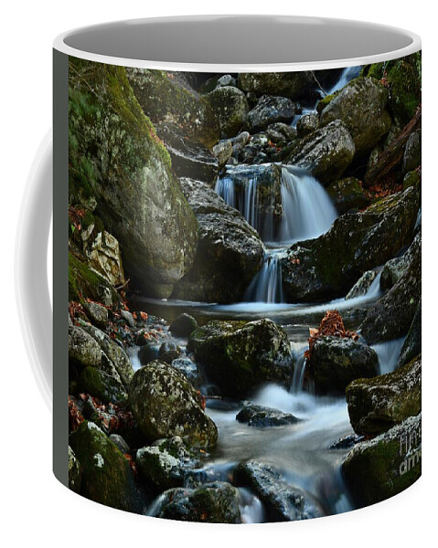 White Mountains National Forest Coffee Mug featuring the photograph Triple Falls by Steve Brown