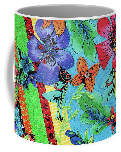 Tropical Breeze2 Coffee Mug featuring the mixed media Tropical Breeze 2 by Vivian Aumond