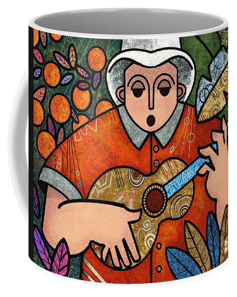 Oranges Coffee Mug featuring the painting Trovando en Las Marias II by Oscar Ortiz