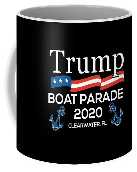 Cool Coffee Mug featuring the digital art Trump Boat Parade Clearwater FL 2020 by Flippin Sweet Gear