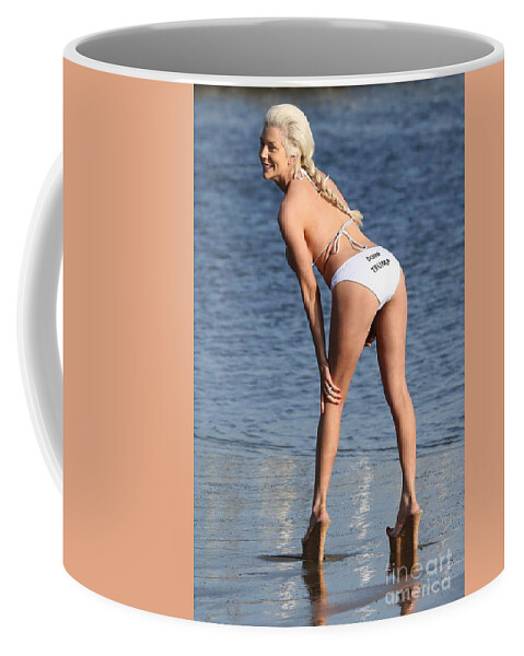 Trump Coffee Mug featuring the photograph Trump Girl 2 by Action