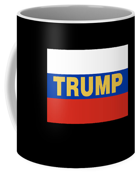 Funny Coffee Mug featuring the digital art Trump Russian Flag by Flippin Sweet Gear