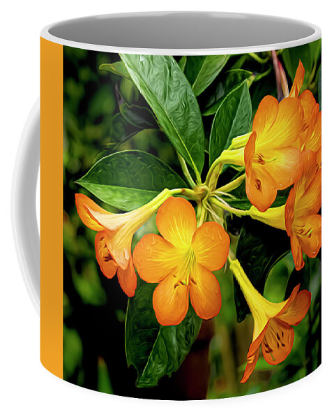 Flower Coffee Mug featuring the photograph Trumpet Flower Impression by Ginger Stein