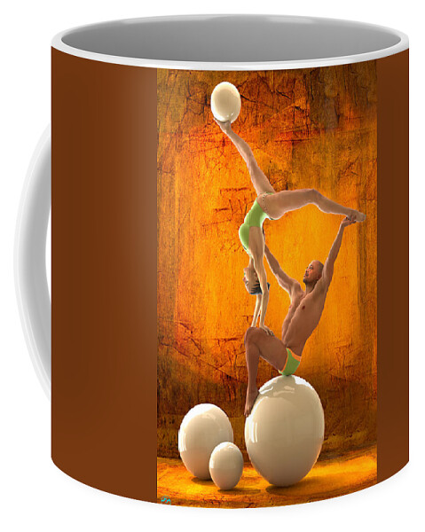 Trust Coffee Mug featuring the digital art Trust_Orange by Williem McWhorter