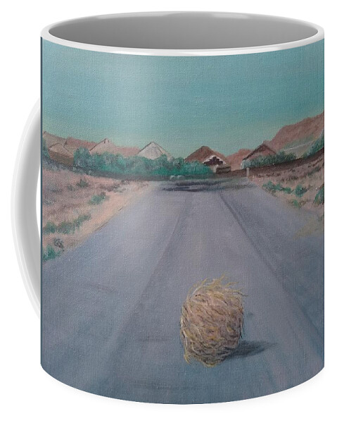 Tumbleweed Coffee Mug featuring the painting Tumbleweed by Mike Jenkins