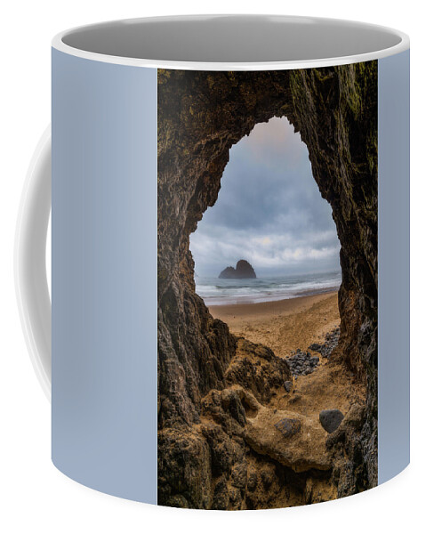 Tunnel Coffee Mug featuring the photograph Tunnel View - Oceanside Oregon by Darren White