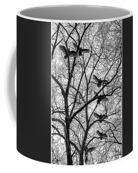 Birds Coffee Mug featuring the photograph Turkey Vultures Photography by Louis Dallara