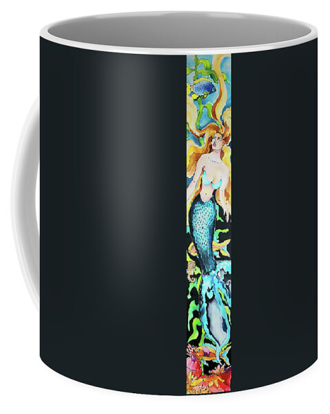 Karlakayart Coffee Mug featuring the painting Turquoise Mermaid by Karla Kay Benjamin