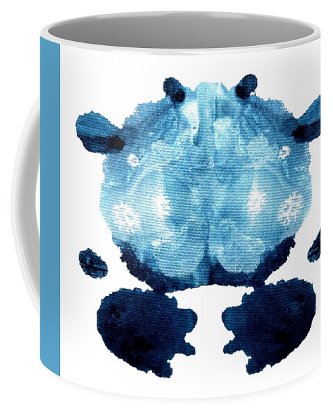Abstract Coffee Mug featuring the painting Turquoise Tortoise by Stephenie Zagorski