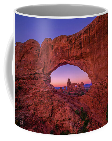 Acrilic Coffee Mug featuring the photograph Turret Arch by Edgars Erglis
