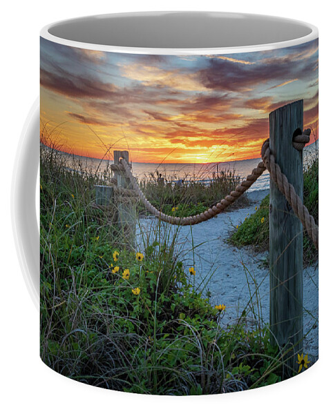 Turtle Beach Coffee Mug featuring the photograph Turtle Beach Sunset by Michael Smith
