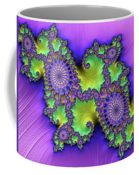 Abstract Coffee Mug featuring the digital art Turtle Island by Manpreet Sokhi