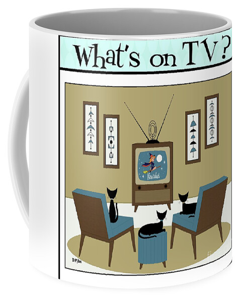  Coffee Mug featuring the digital art TV icon by Donna Mibus
