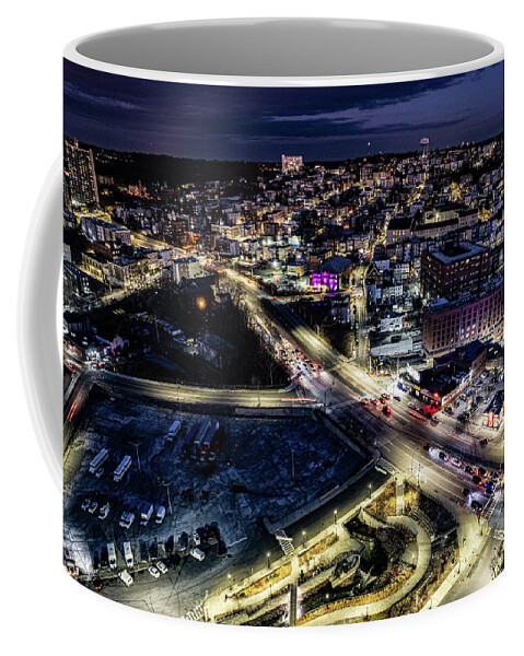 Getty Square Coffee Mug featuring the photograph Twilight in Yonkers by Kevin Suttlehan