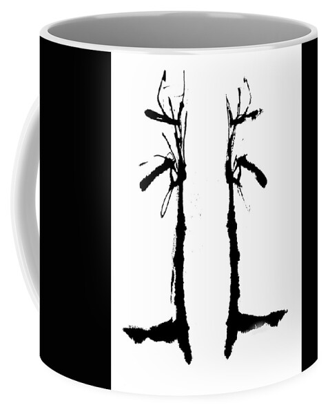 Abstract Coffee Mug featuring the painting Twin Trees by Stephenie Zagorski
