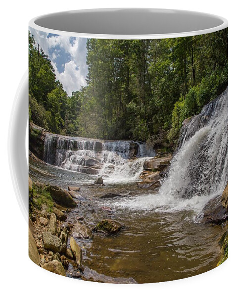 Water Coffee Mug featuring the photograph Twin Waterfalls by Kevin Craft