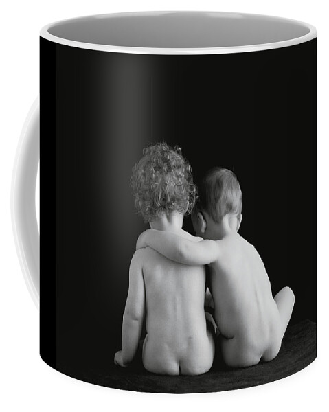 Black & White Coffee Mug featuring the photograph Twins, Yasmin and Dominic by Anne Geddes