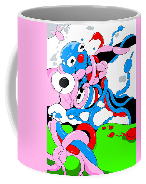 Balloons Coffee Mug featuring the digital art Twisted Circus by Craig Tilley