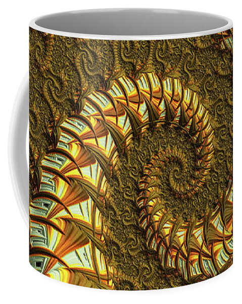 Abstract Coffee Mug featuring the digital art Twisted Tails by Manpreet Sokhi