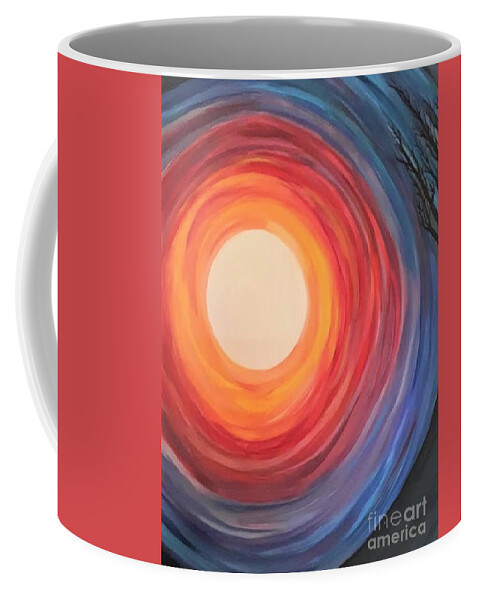 Tree Coffee Mug featuring the painting Twisted Tree by April Reilly