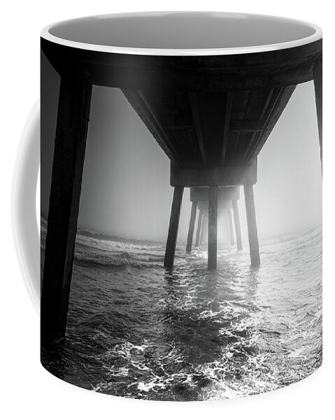 Pier Coffee Mug featuring the photograph Two Halves by Jordan Hill