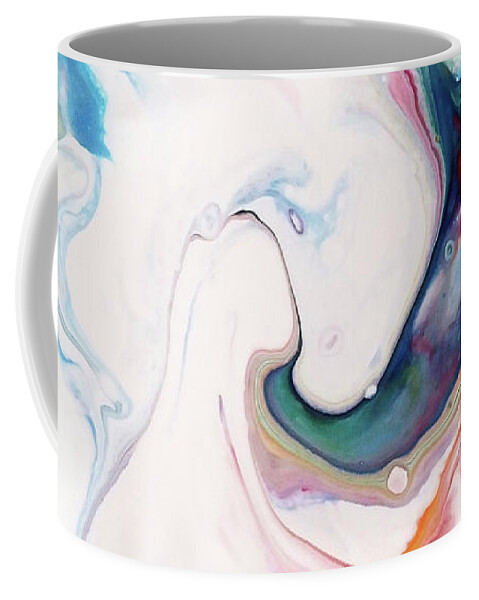 Abstract Coffee Mug featuring the painting Two Ways by Deborah Erlandson