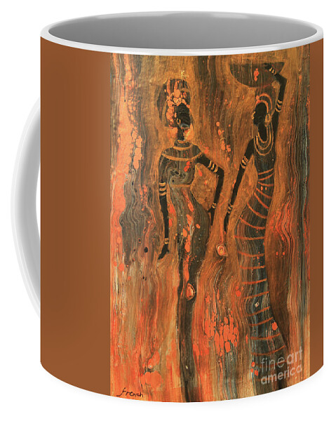 Painting Coffee Mug featuring the painting Two Women by Jeanette French