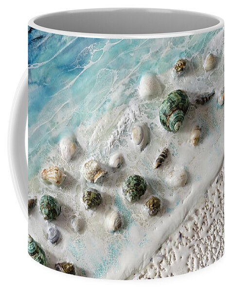 Sea Coffee Mug featuring the painting Two Worlds Meet by Anita Thomas