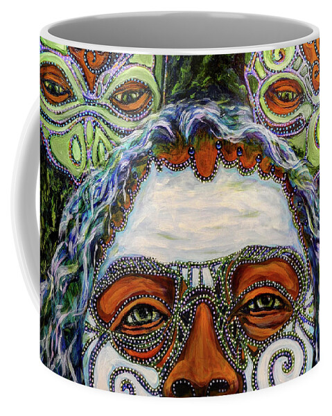  Coffee Mug featuring the painting Two Wrongs Don't Make a Right by Cora Marshall