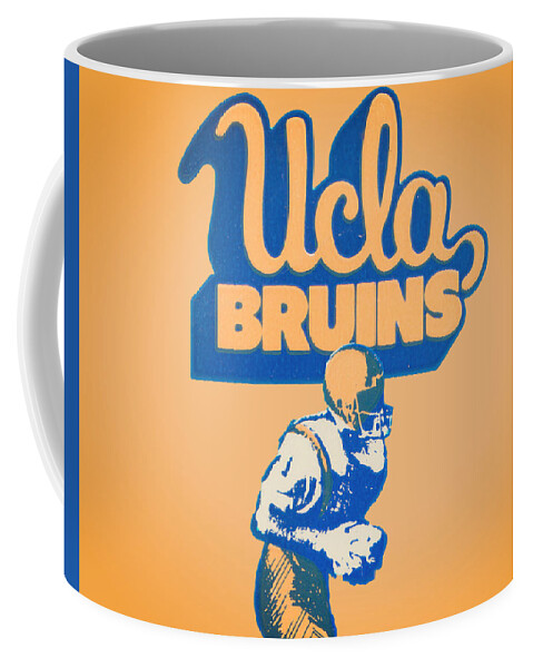 Coffee Mug featuring the mixed media UCLA Bruins Football Art by Row One Brand