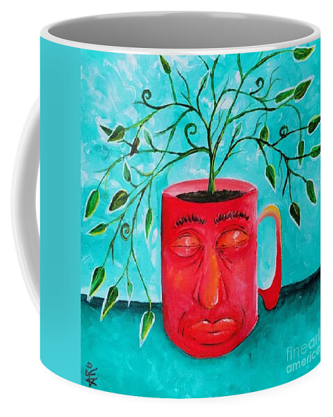 Mug Coffee Mug featuring the painting Ugly Mug by April Reilly