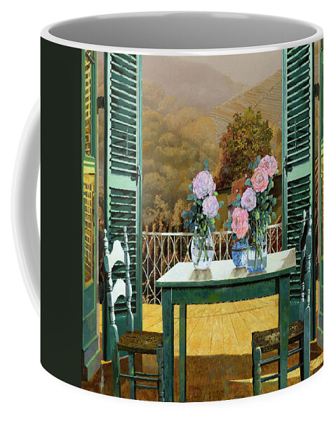 Light Coffee Mug featuring the painting Una Lama Di Luce by Guido Borelli