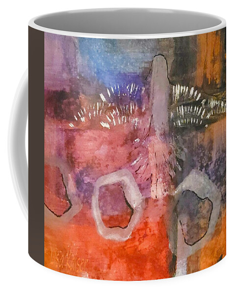 Uncaged Coffee Mug featuring the painting Uncaged by Lisa Kaiser