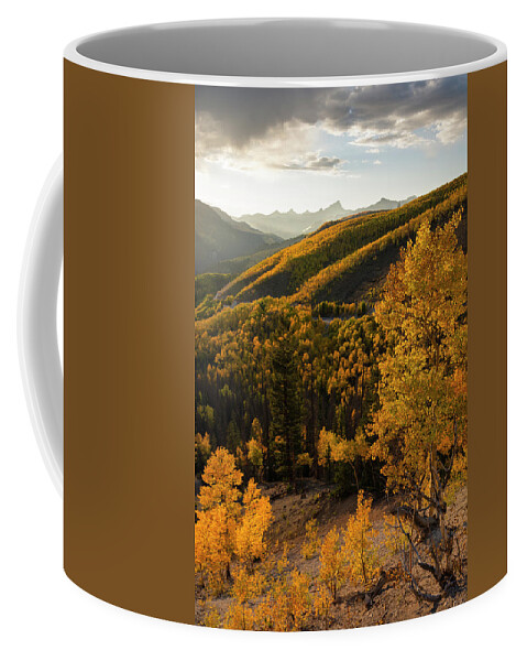 Colorado Coffee Mug featuring the photograph Uncompahgre Autumn Vertical by Aaron Spong