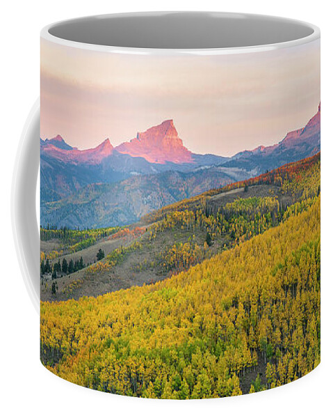 Colorado Coffee Mug featuring the photograph Uncompahgre View Panorama by Aaron Spong