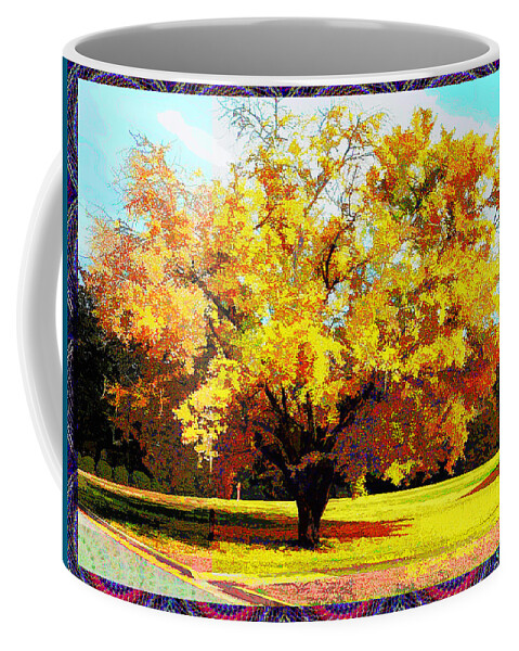 Macon Coffee Mug featuring the digital art Under The Gingko Tree by Rod Whyte