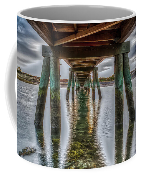 Maine Coffee Mug featuring the photograph Underneath the Bridge by Penny Polakoff