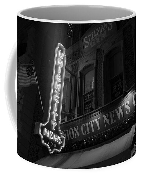 Union City News Company Coffee Mug featuring the photograph Union City News sign by David Lee Thompson