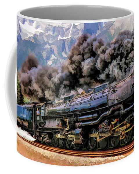 Union Pacific Coffee Mug featuring the painting Union Pacific Big Boy by Christopher Arndt
