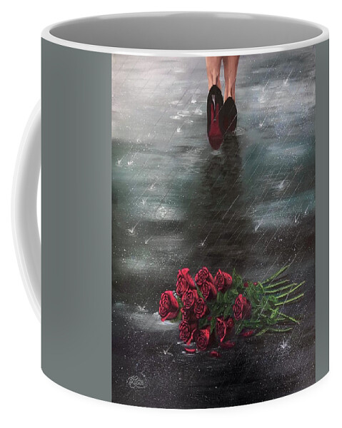 Red Coffee Mug featuring the painting Unnamed by Marlene Little