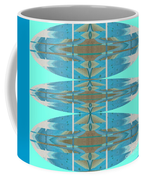 Untitled 10 Inverted By Helena Tiainen Coffee Mug featuring the painting Untitled 10 Inverted by Helena Tiainen