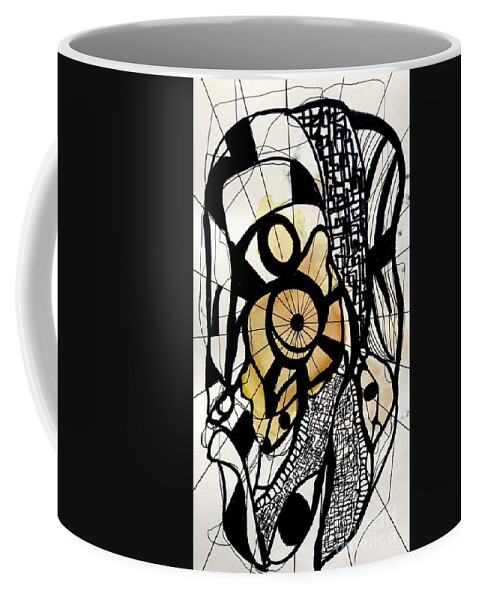 Contemporary Art Coffee Mug featuring the drawing Untitled #10 by Jeremiah Ray