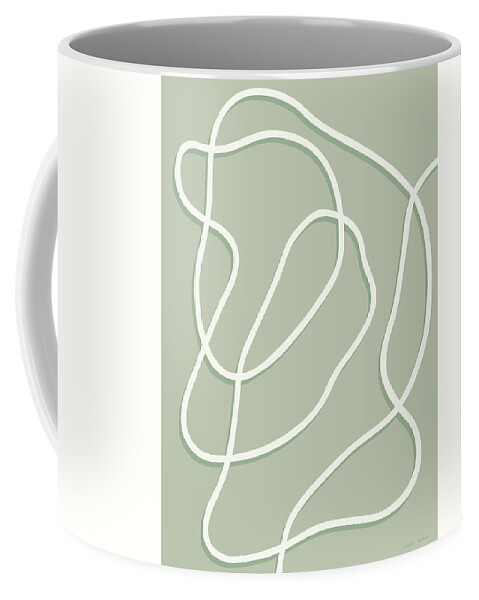 Nikita Coulombe Coffee Mug featuring the painting Untitled 27 in mint by Nikita Coulombe
