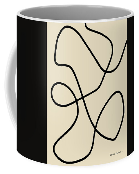 Nikita Coulombe Coffee Mug featuring the painting Untitled XI - Separate Ways by Nikita Coulombe