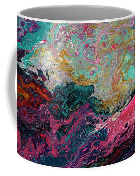 Abstract Art Coffee Mug featuring the painting Untitled...for now. by Tessa Evette