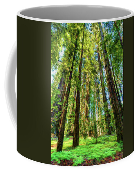 California Coffee Mug featuring the photograph Up Into the California Redwoods ap 120 by Dan Carmichael